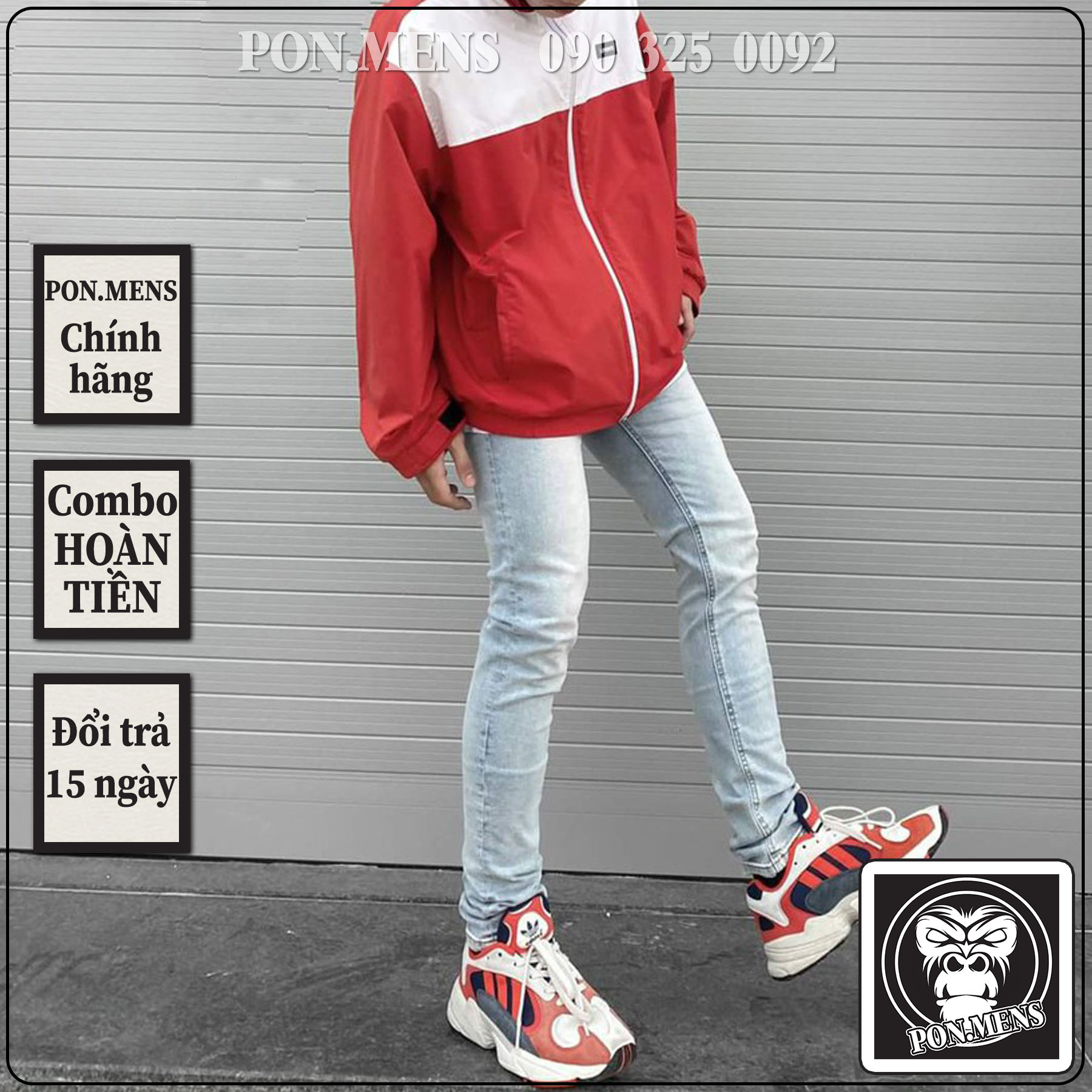 Quần jean nam xước nhẹ co giãn 4 chiều dáng slim hàng VNXK Pon.mens