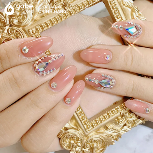 Đá Khối Nail 7 Màu Size To YABE Đá Đính Móng Set Đá Nail 100 Viên Chuyên Dụng Làm Nail YSN56
