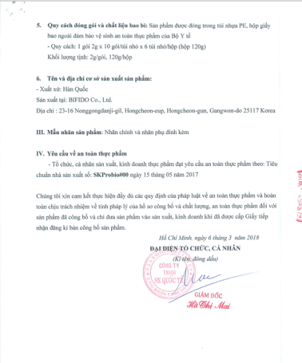 Men tiêu hóa gốc bào tử HÀN QUỐC: SK PROBIOTIKS+