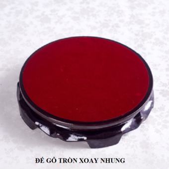Đế gỗ kê Tròn lót Nhung KHÔNG XOAY (đường kính 13cm;20cm)