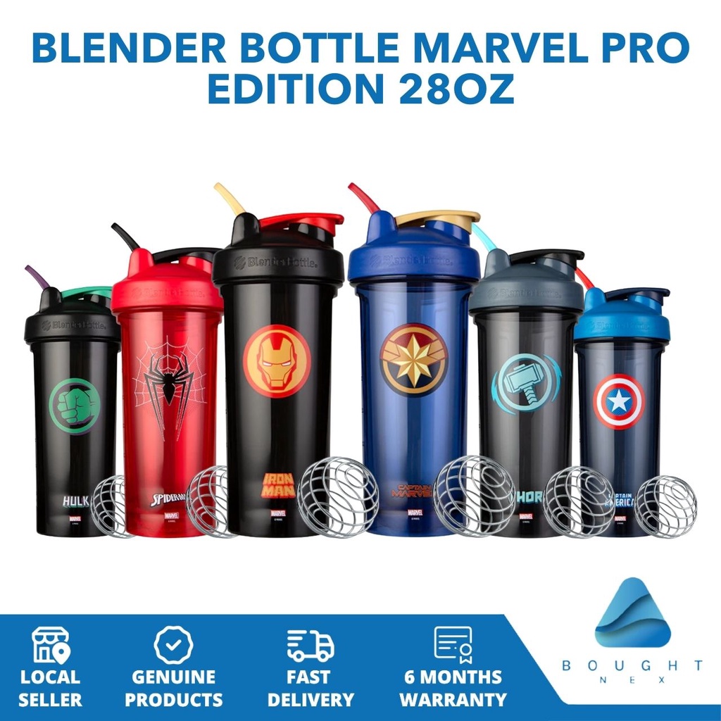 BlenderBottle Marvel Comics Radian Insulated Stainless Steel Shaker Bottle,  26-Ounce, Captain America 