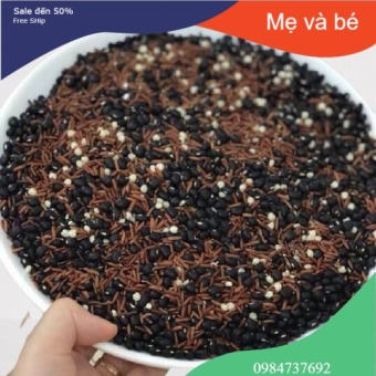 1KG TRÀ GẠO LỨT HUYẾT RỒNG ĐẬU ĐEN RANG TAY THƠM NGON