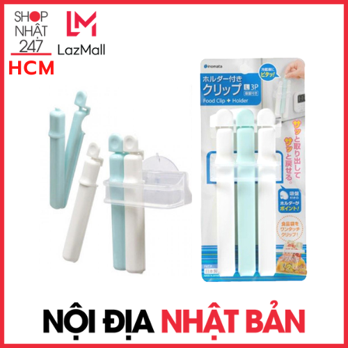 Set 3 kẹp miệng túi inomata cỡ L nội địa Nhật Bản