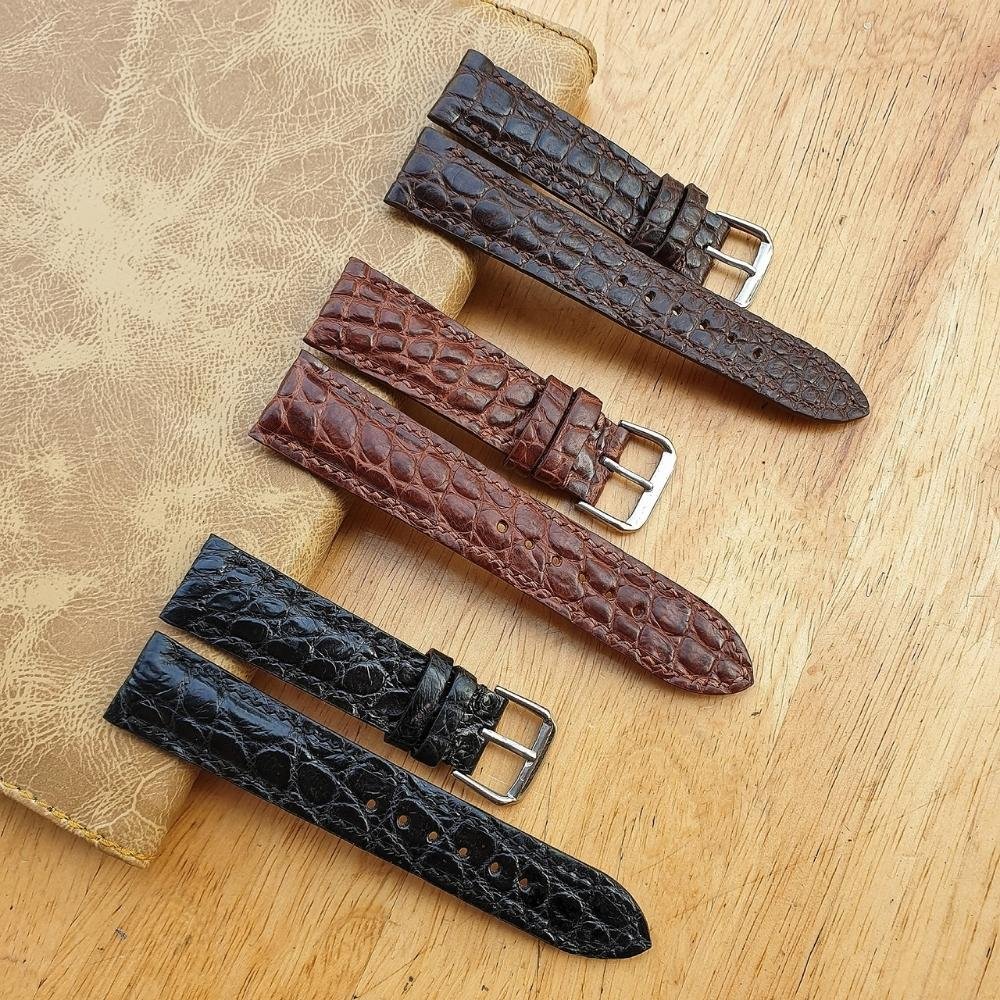 Dây Đồng Hồ Da Cá Sấu Lót Zermatt, Dây Da Đồng Hồ Nam, Dây Đeo Đồng Hồ, Dây Đồng Hồ Nam, Dây Da, Quai Đồng Hồ Thông Minh Size 18mm 20mm 22mm DW, Daniel Wellington, Orient, Seiko, Casio, Movado, P39 Vnstrap