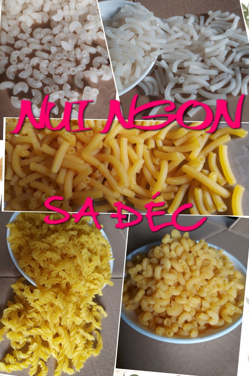 Nui ống nhỏ . Nui xoắn. Nui nghệ vàng.