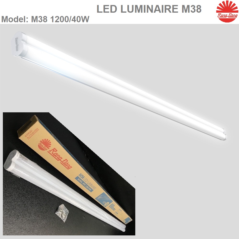 Bộ đèn led M38 40w Rạng Đông dạng tuýp đôi
