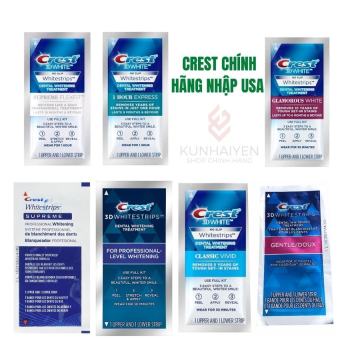 Miếng dán trắng răng Miếng dán Crest 3D White [Hàng Mỹ] - Miếng dán trắng răng Crest