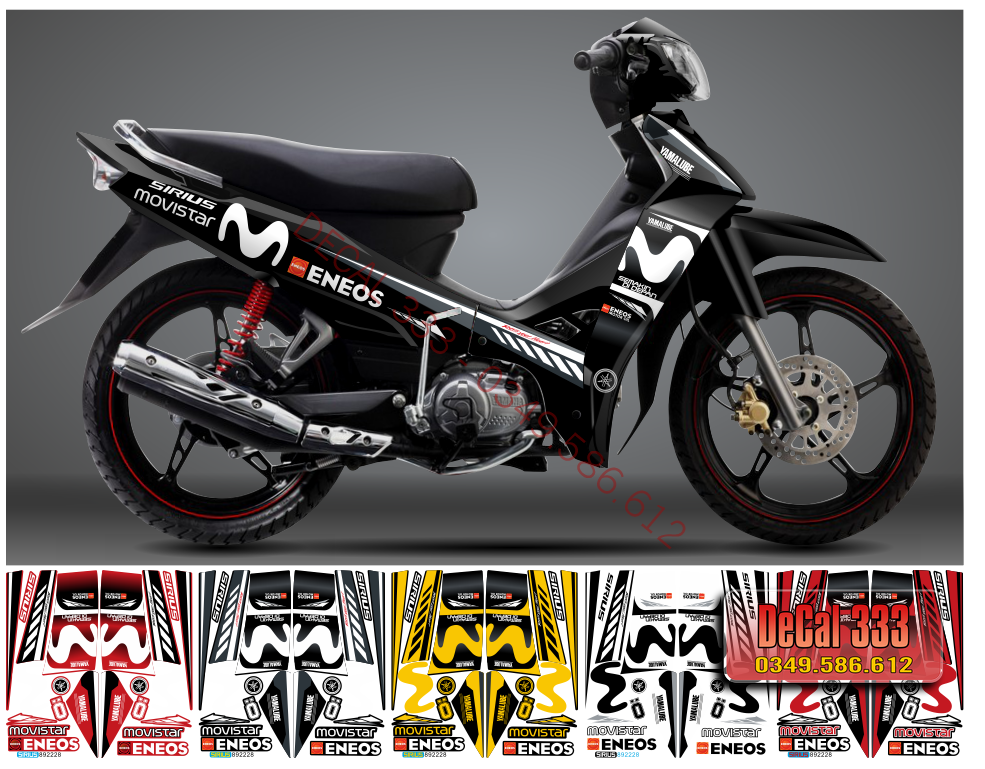 Tem Rời SIRIUS MOVISTAR nhiều màu - 892228 (Tem Chế 3 Lớp Chống Phai Màu)