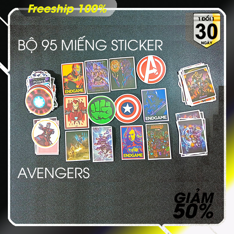 Bộ 50 decan sticker cao cấp - graffiti neon - chất liệu pvc chống thấm - dán bề mặt các loại - Bốn mùa shop now