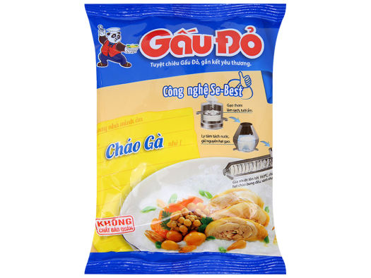 Thùng 50 gói cháo gà Gấu Đỏ 50g