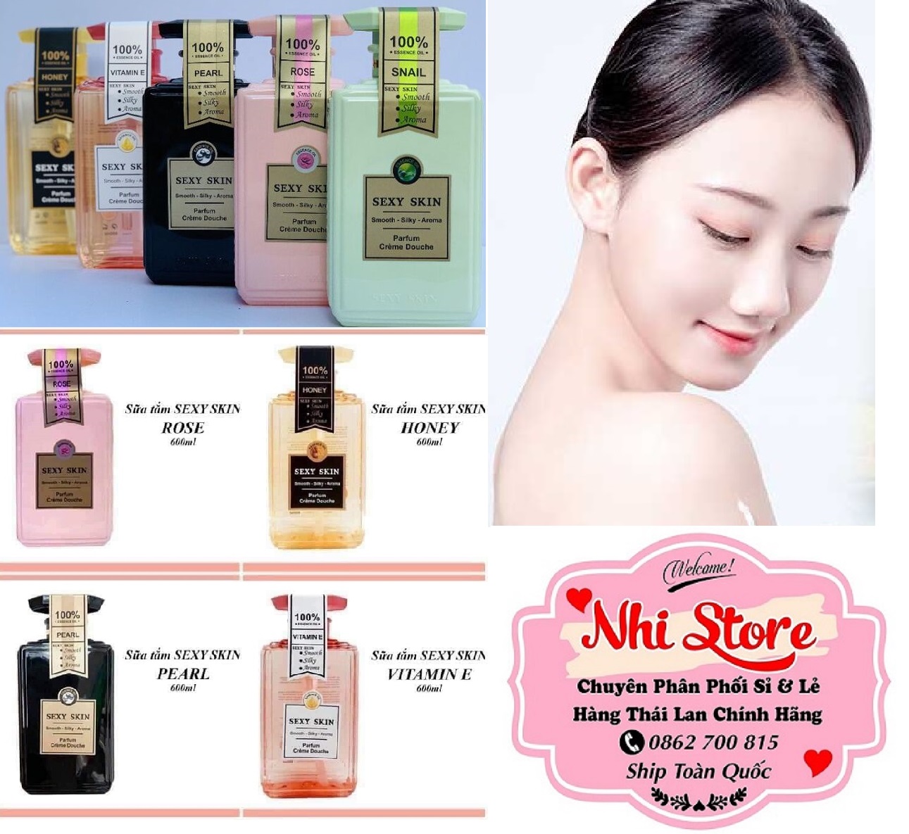 Sữa tắm hương nước hoa pháp 600ml chính hãng