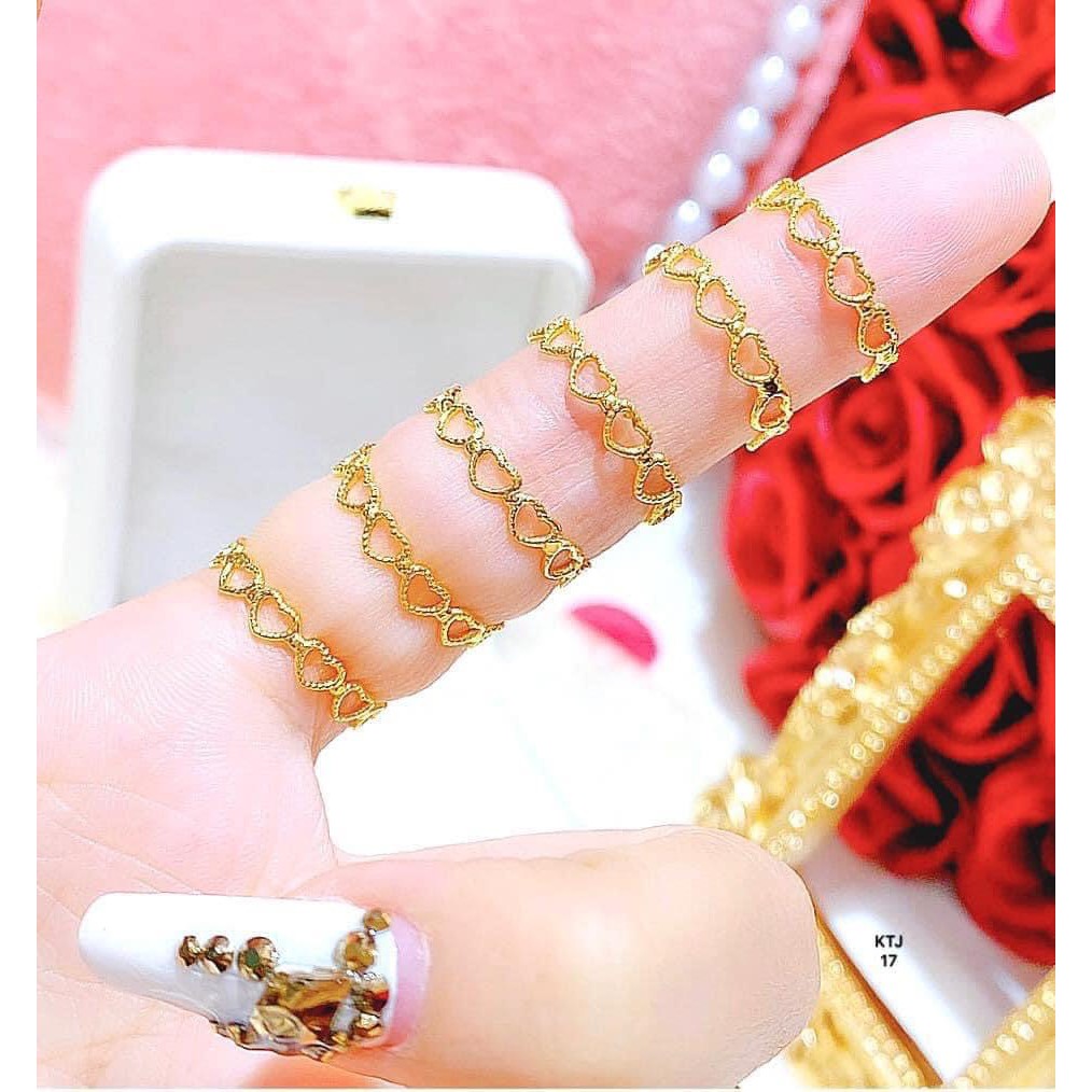 Nhẫn tim dễ thương, có giấy của tiệm