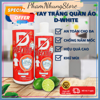 Nước Tẩy Trắng Quần Áo D White Tẩy Mốc Tẩy Ố Vàng Hiệu Quả