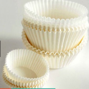 Bộ 500 chén giấy cupcake mềm trắng lót nướng bánh lót bánh bao