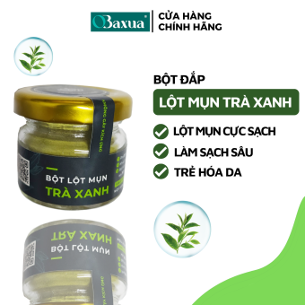 Bột lột mụn Trà Xanh Matcha Nguyên chất - Mặt nạ bột lột mụn giúp hút sạch mụn cám, mụn đầu đen , bã nhờn, thu nhỏ chân lông