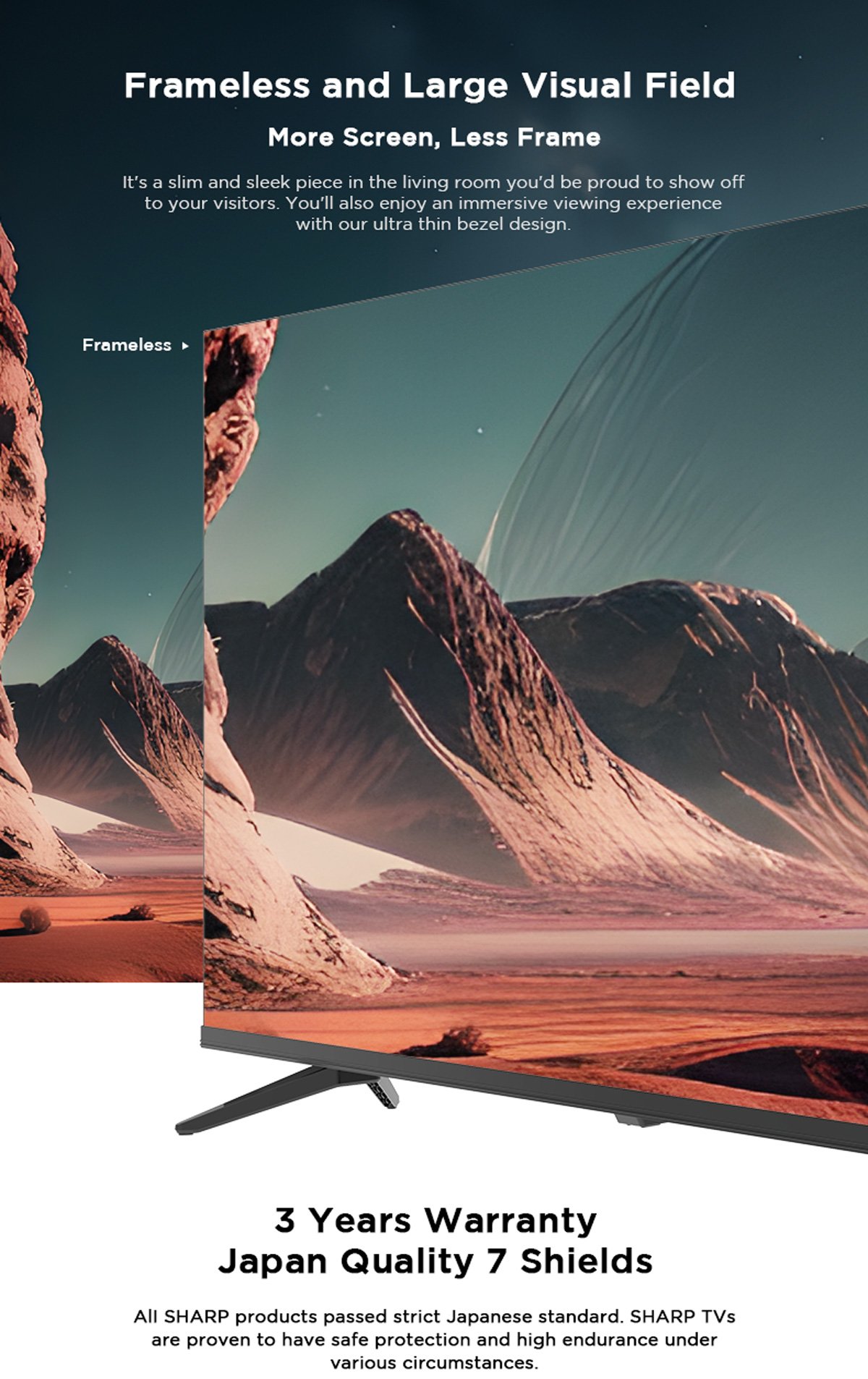 SHARP 50" 55" 4K UHD Smart TV 4T-C50GJ4000X | 4T-C55GJ4000X | Netflix, Youtube, Prime Video, Disney+  & Browser | 3 Years Warranty| Online Model · v15
