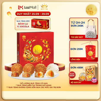 Hộp 4 bánh trung thu Kinh Đô đặc biệt "Thu sum vầy"