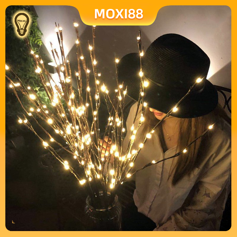 [HCM][ SIÊU HOT ]  Đèn LED Chùm Cây Giả Trang Trí Ngày Tết 1 Nhánh Sử Dụng Pin 3 Nhánh Cổng USB Bình Hoa Nhà Hàng Khách Sạn Tiệm Trà Sữa Quà Tặng Ý Nghĩa