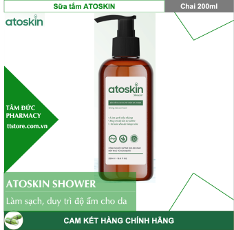 ATOSKIN SHOWER [Chai 200ml] - Sữa tắm atoskin dành cho người viêm da cơ địa [atokin]