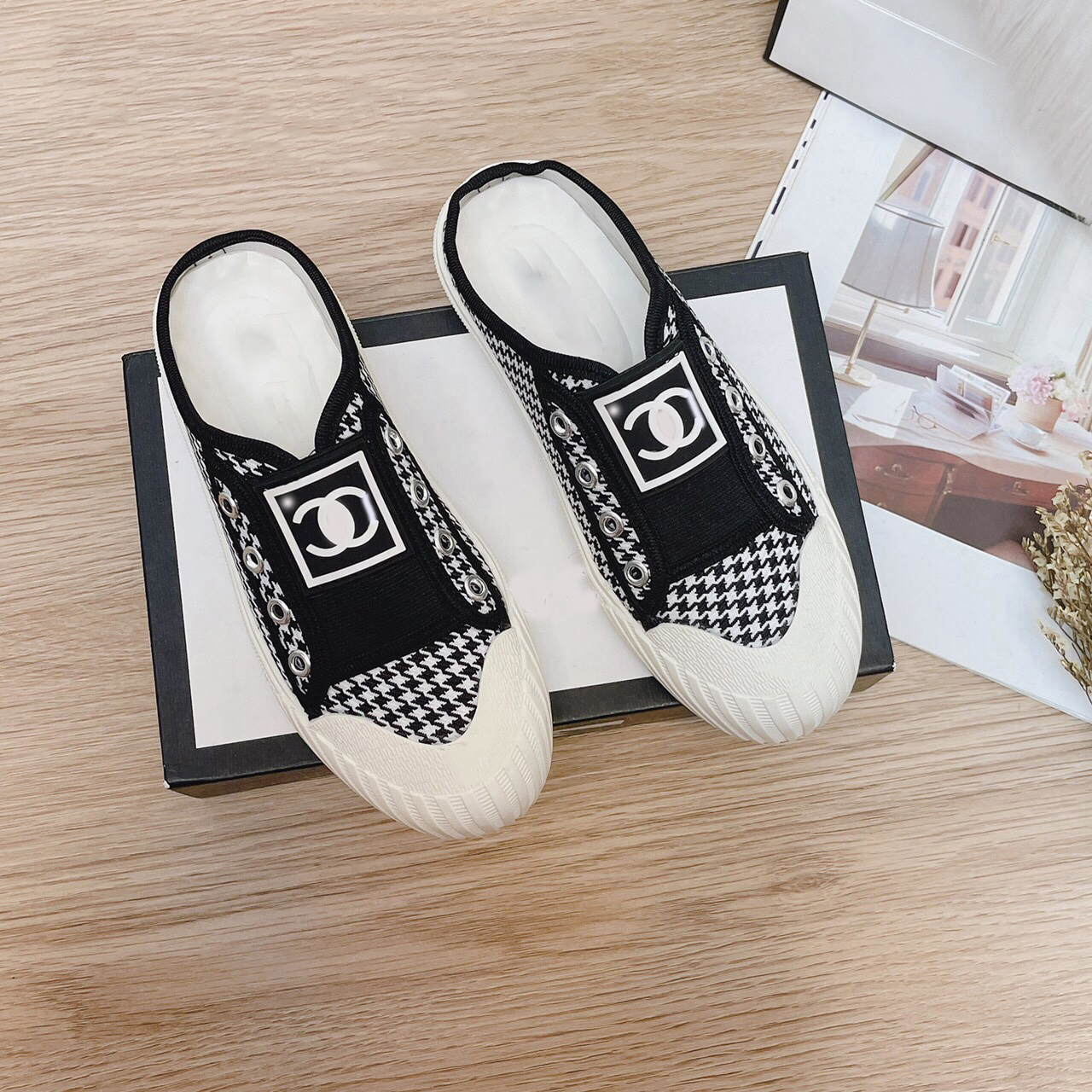 Giầy sục thể thao nữ X caro đế độn hot trend