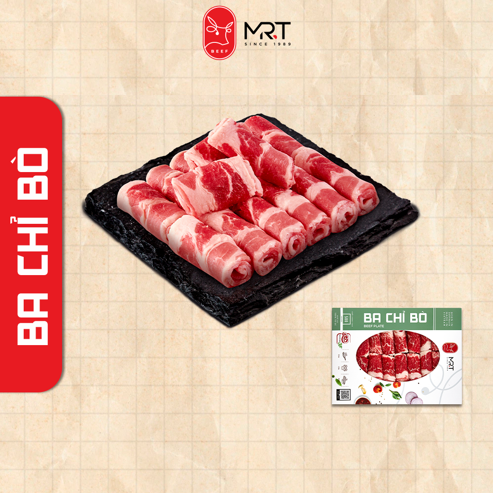 Ba chỉ bò úc 500gr 100% bò nhập khẩu dùng ăn lẩu và nướng giao siêu tốc hcm mr.t beef