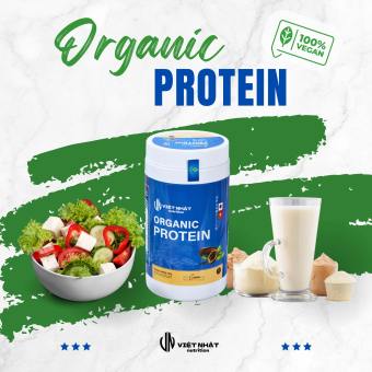 Sữa Hạt Dạng Bột Organic Protein hỗ trợ giảm cân tăng cơ Việt Nhật Nutrition hộp 1kg