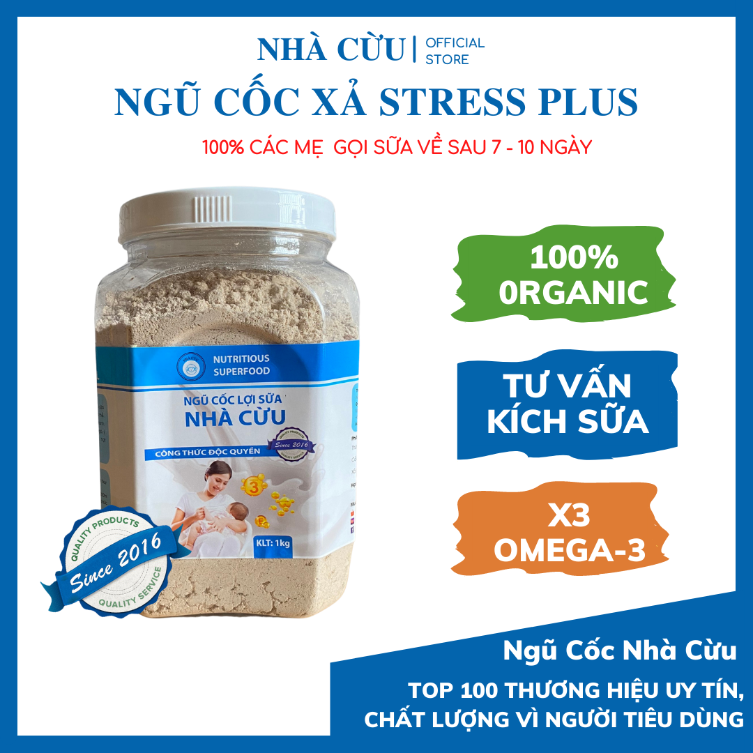 Ngũ cốc lợi sữa Xả Stress Plus hộp 1kg - Ngũ cốc lợi sữa Nhà Cừu