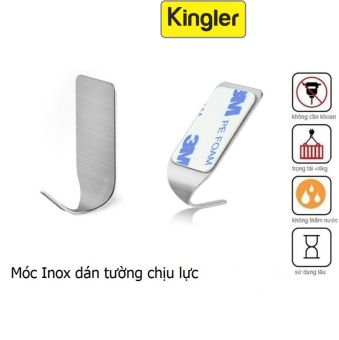 Móc Inox Dính Tường Chịu Lực, Móc Treo Đồ Dùng Gia Đình Khu Bếp Đa Năng , Tiện Dụng Trong Gia Đình,  Sử Dụng Miếng Dán 3M Siêu Chắc Chắn, Móc Đơn Treo Đồ Dùng Tiện Lợi, Móc Dán Tường Chịu Lực Tốt Bằng Inox Kingler Malll 2001