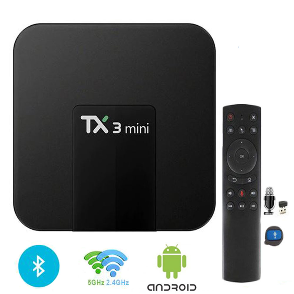 tx3 mini có điều khiển giọng nói cử chỉ Bluetooth wifi 2 băng tần Có Tìm Kiếm Giọng Nói Kiêm Chuột Bay Cài Sẵn Tài Khoản Xem Phim  Truyền Hình Cáp Miễn Phí Vĩnh Viễn