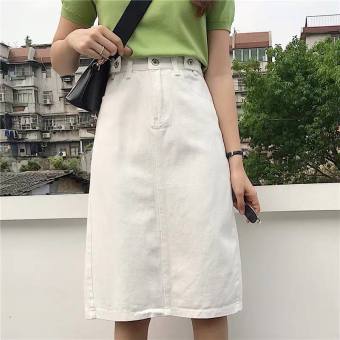 Váy cạp cao dài qua gối