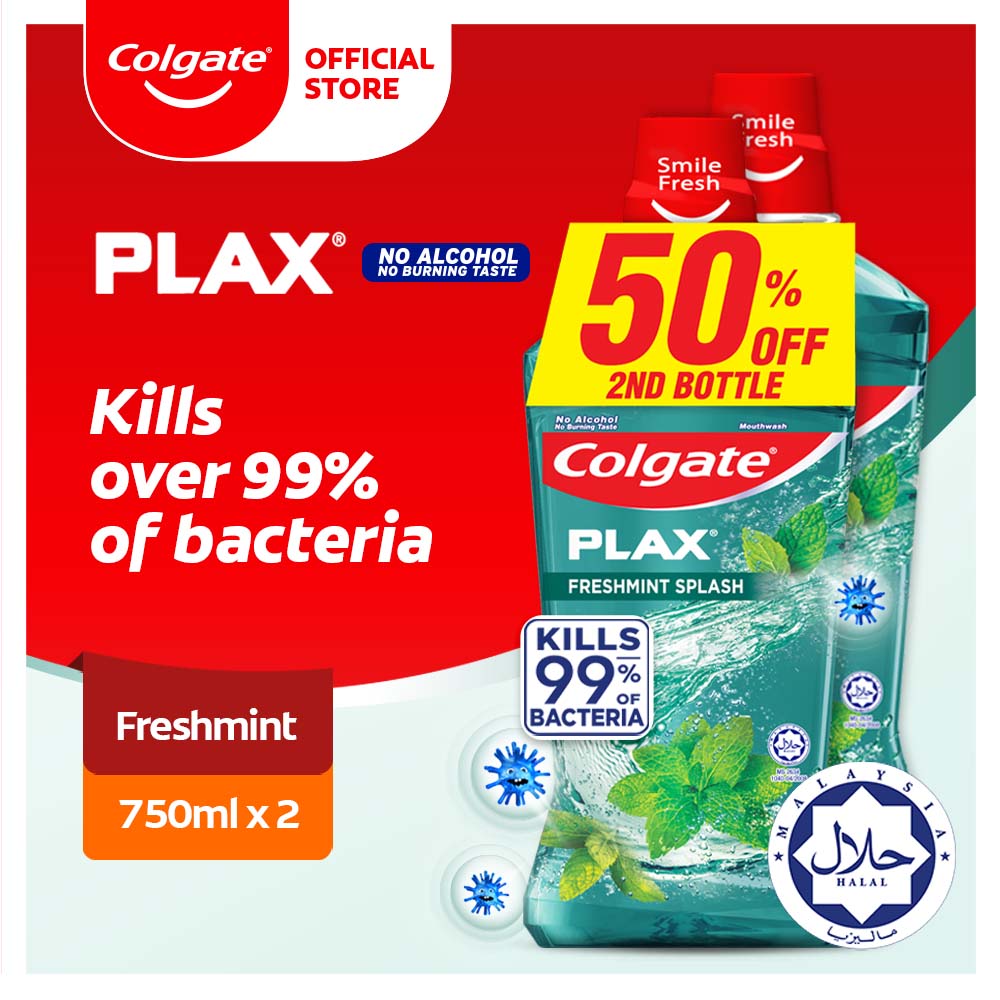 Gambar Colgate Plax Freshmint Mouthwash Valuepack 750ml x 2