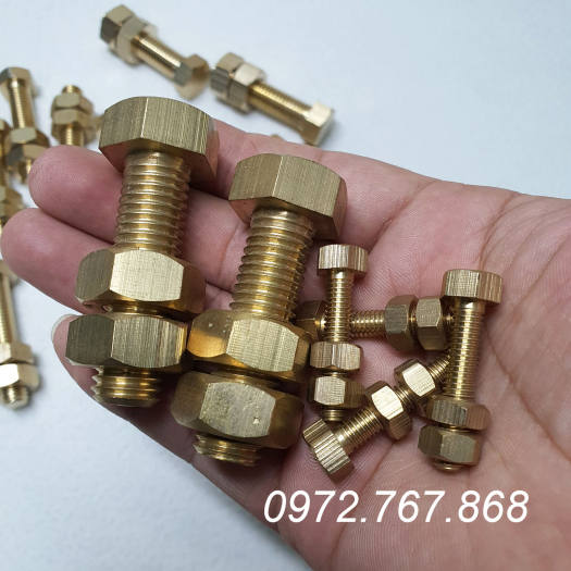 Bulong đai ốc bằng đồng thau M6- M8- M10- M12- M14