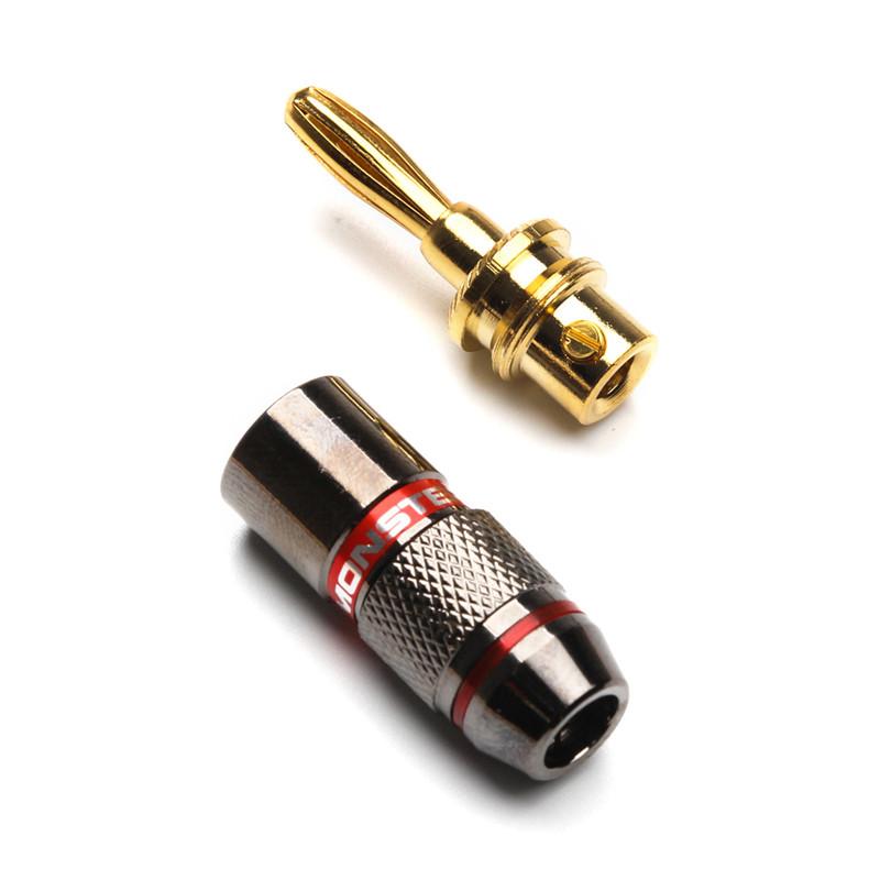 Jack loa bắp chuối Monster 1 cặp, Jack loa nakamichi , Jack cắm loa chân đồng cao cấp chính hãng chống nhiễu ghim chắc chắn, Jack loa AV loại rẻ kèm theo