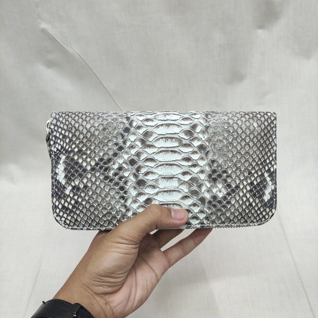 KANDRA New Women's Natural Python Snake Skin Leather Wallet Clutch