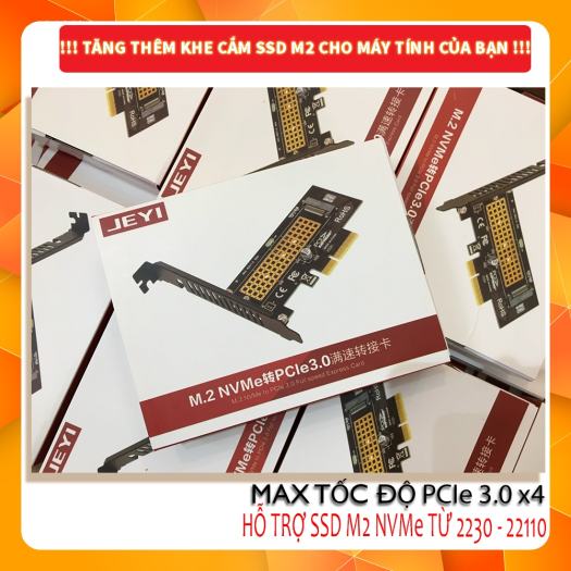 Card mở rộng thêm khe cắm ổ cứng SSD M2 PCIe NVMe dùng cho máy bàn [M2 NVMe Adapter]