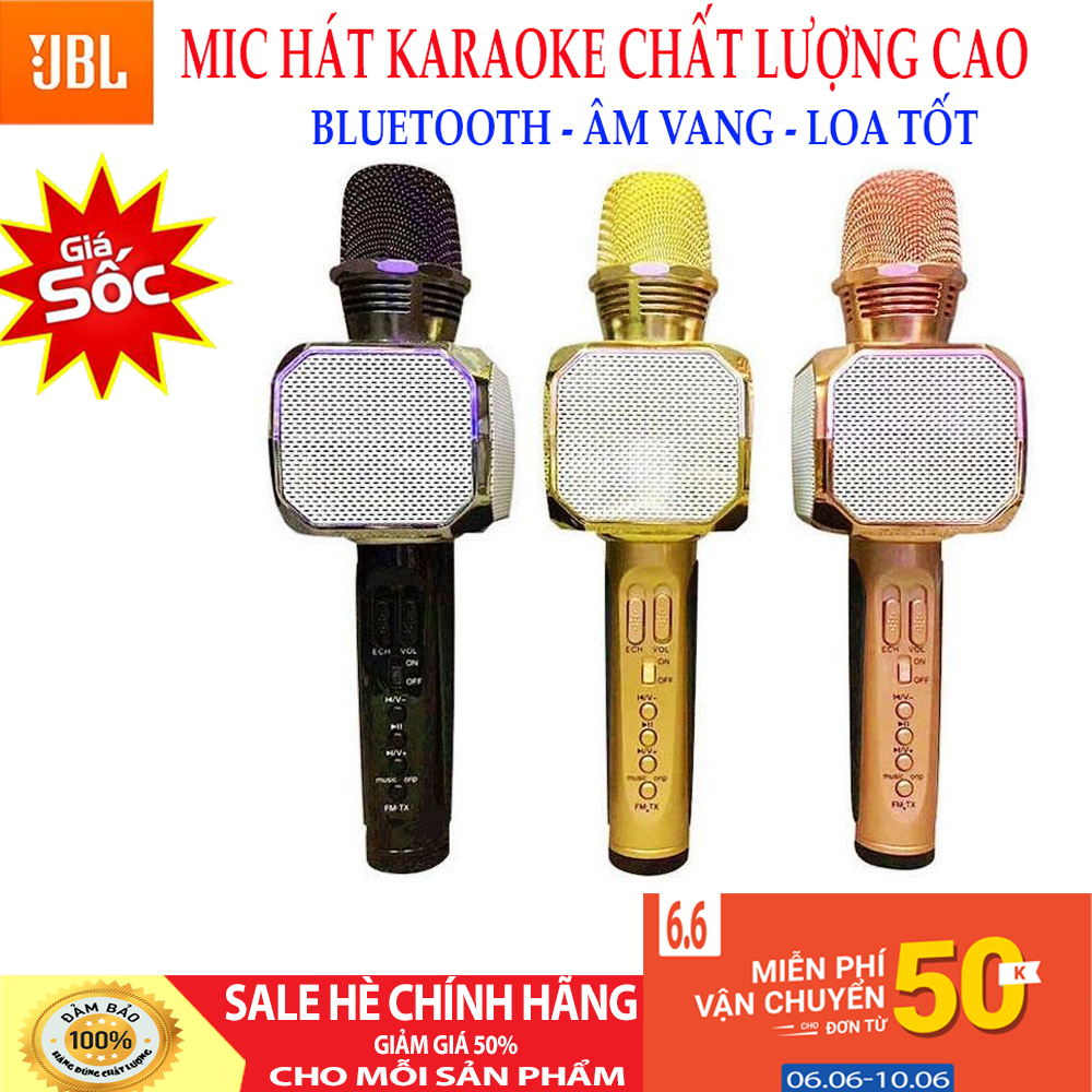 Mic hát karaoke bluetooth không dây sd-10,mua mic hát karaoke bluetooth không dây cao cấp 3in1 mic karaoke + loa, điều chỉnh được bass treble ấn tượng hay rõ.
