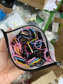 Set 500 Dây Thun Cột Tóc, Chun Buộc Tóc Hàn Quốc Nhiều Màu Tiện Dụng