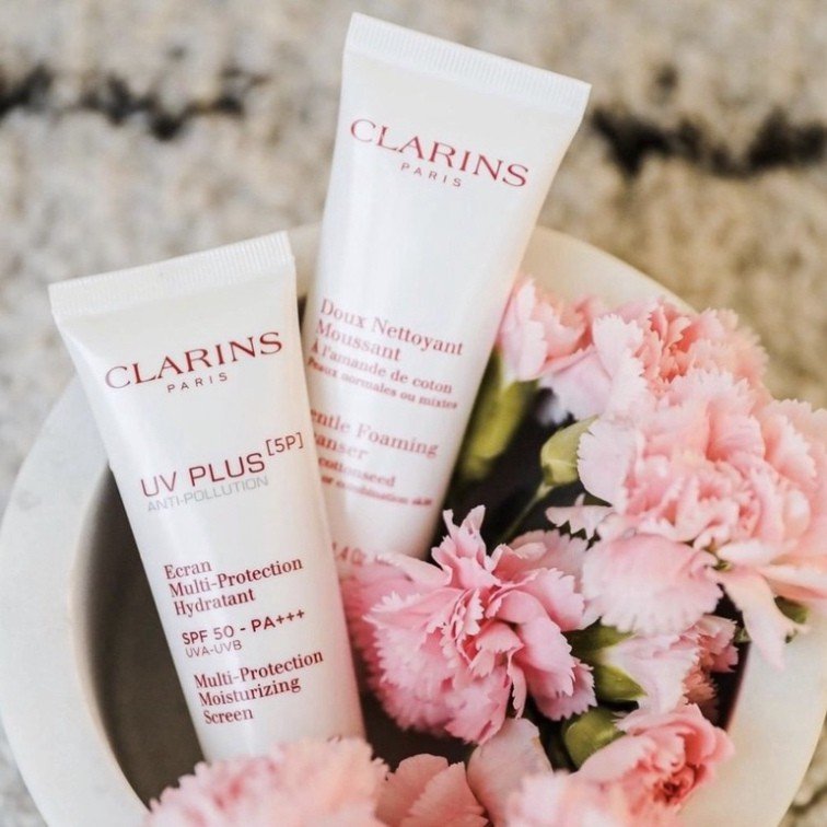 Kcn - kem chống nắng clarin paris uv plus spf 50 pa+++ 50ml - rose