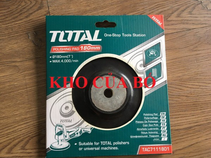 Đĩa cao su đánh bóng 180mm total tac7111801
