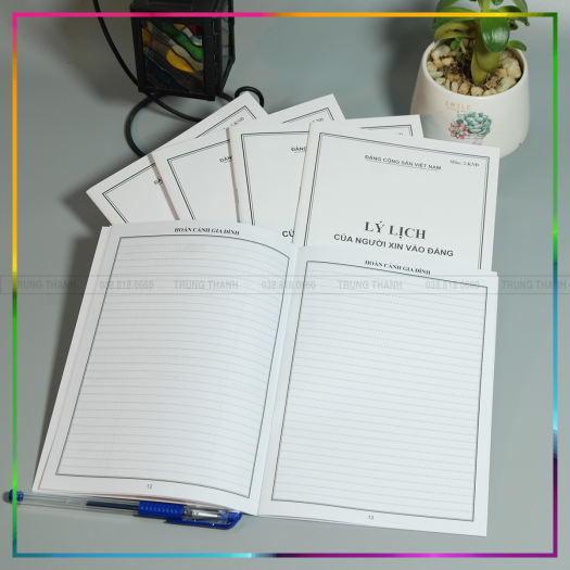 LÝ LỊCH ĐẢNG VIÊN mẫu 1-HSĐV ( Loại 24 trang, 28 trang và loại 32 trang ) - CHUẨN MẪU