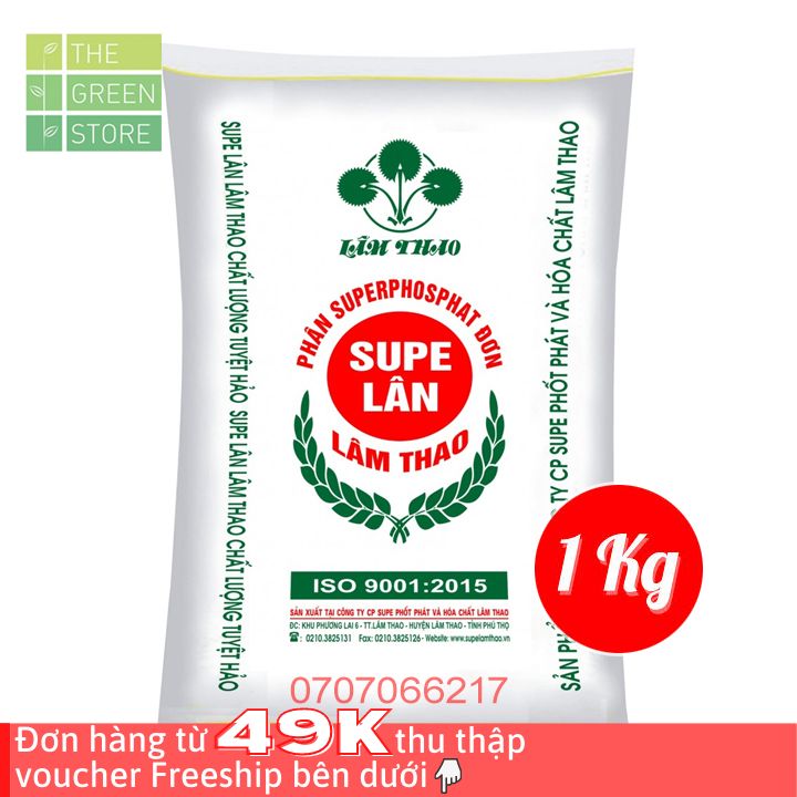 [HCM]1KG Phân bón supe lân Lâm Thao (bán lẻ từ bao 50kg)