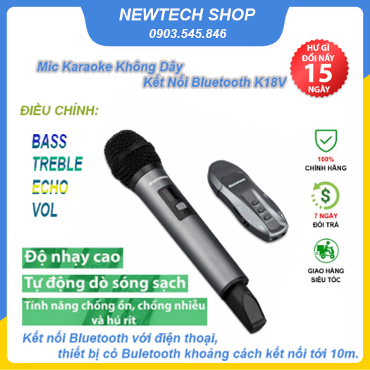 Micro không dây Excelvan K18V - Hàng Chính hãng