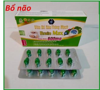 Viên Bổ Não Thông Mạch Ginkgo Biloba Cere  Brain GINKGO BILOBA 600MG ỗ TRợ Hoạt Huyết Dưỡng Não , Giúp Tăng Cường Lưu Thông Máu , giảm Nguy Cơ  Hình THành Cục Máu Đông ,Rối Loạn Tiền Đình ,Tai Biến Mạch  Máu Não Do Tắc Mạch-20 viên