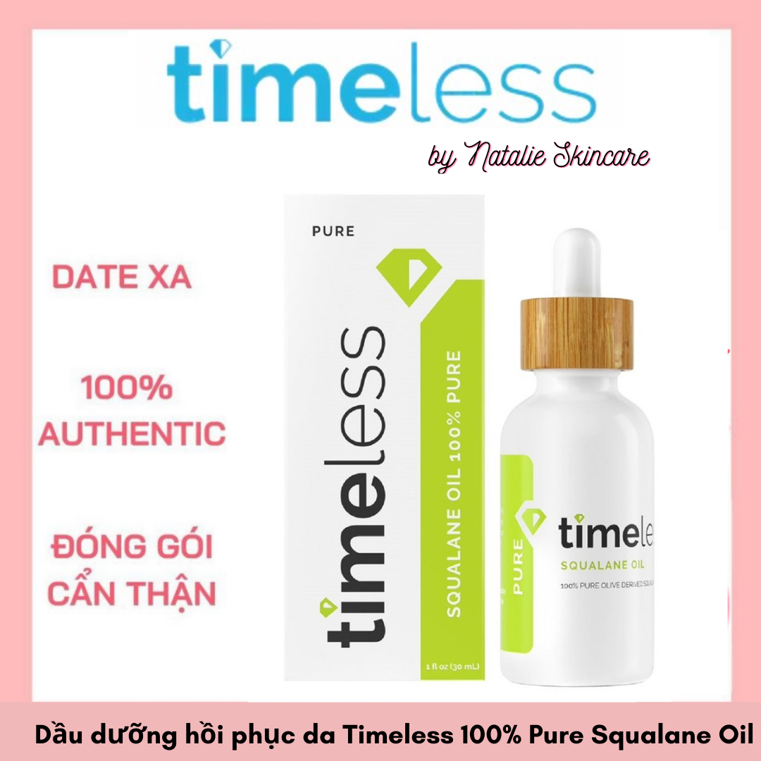 Dầu dưỡng hồi phục da timeless 100% pure squalane oil