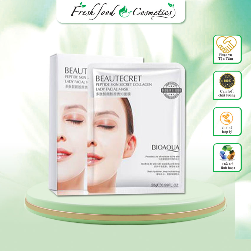 Mặt nạ thạch collagen trong suốt  BIOAQUA [SET 10 MIẾNG] cấp ẩm sâu giúp da căng bóng mịn màng - fresh food & cosmetics