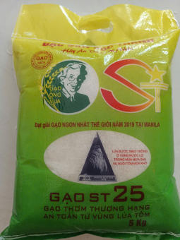 GẠO ST25 Bao 5KG Dẻo Mềm Thơm Cơm