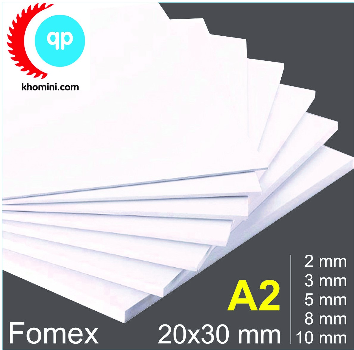 Tấm Fomex - PVC Foam - A2 (Dày 2 3 5 8 10mm) - Bìa làm Nội thất mô hình Hanmade Kiến trúc Tàu thuyền
