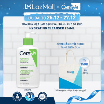 Sữa rửa mặt giúp làm sạch sâu dành cho da thường và da khô CeraVe Hydrating Cleanser 236ML