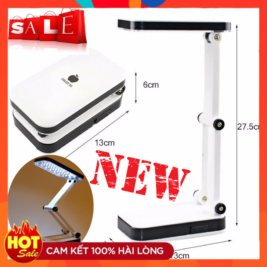 Đèn để bàn dp 666 sạc điện 2 chế độ ánh sáng - đèn để bàn học tập - đèn học sinh sinh viên có thể gấp gọn
