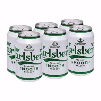 Lốc 6 lon bia Carlsberg Smooth Draught 330ml